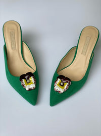 Blüten Schuhclips Aberdeen purpurrot