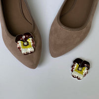 Blüten Schuhclips Aberdeen purpurrot