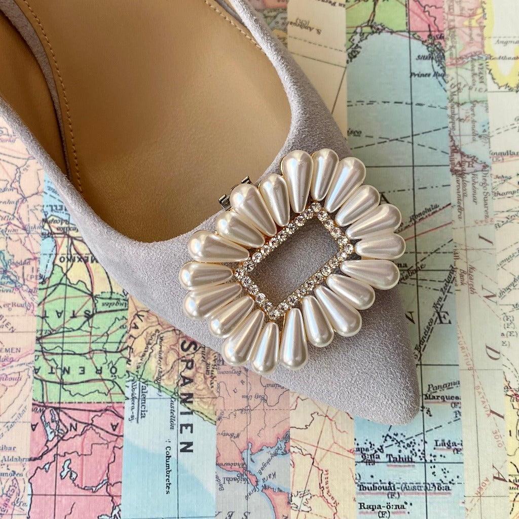 PERLEN SCHUHCLIPS TAHITI (ein Paar)