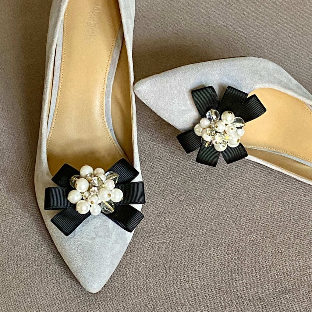 Romantik Schleifenclips Wien schwarz