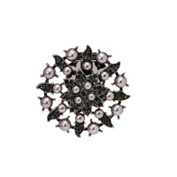 Glamouröser Schuhclip mit silbernen Strassperlen Helsinki.