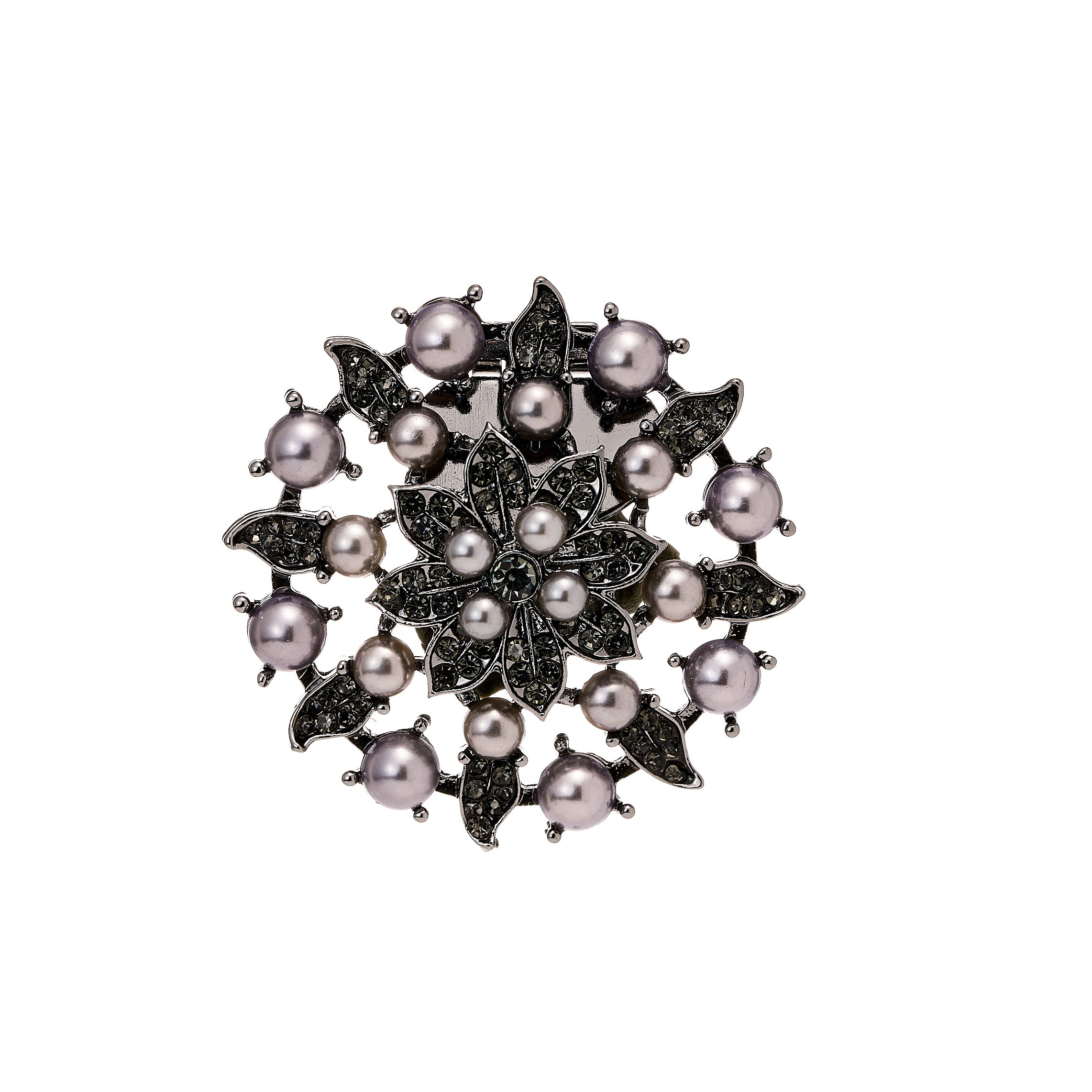 Glamouröser Schuhclip mit silbernen Strassperlen Helsinki.