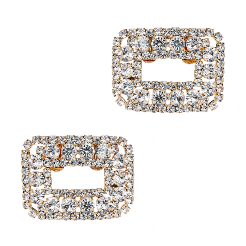 Celebrity Schuhclips Hollywood mit klaren Strasssteinchen.