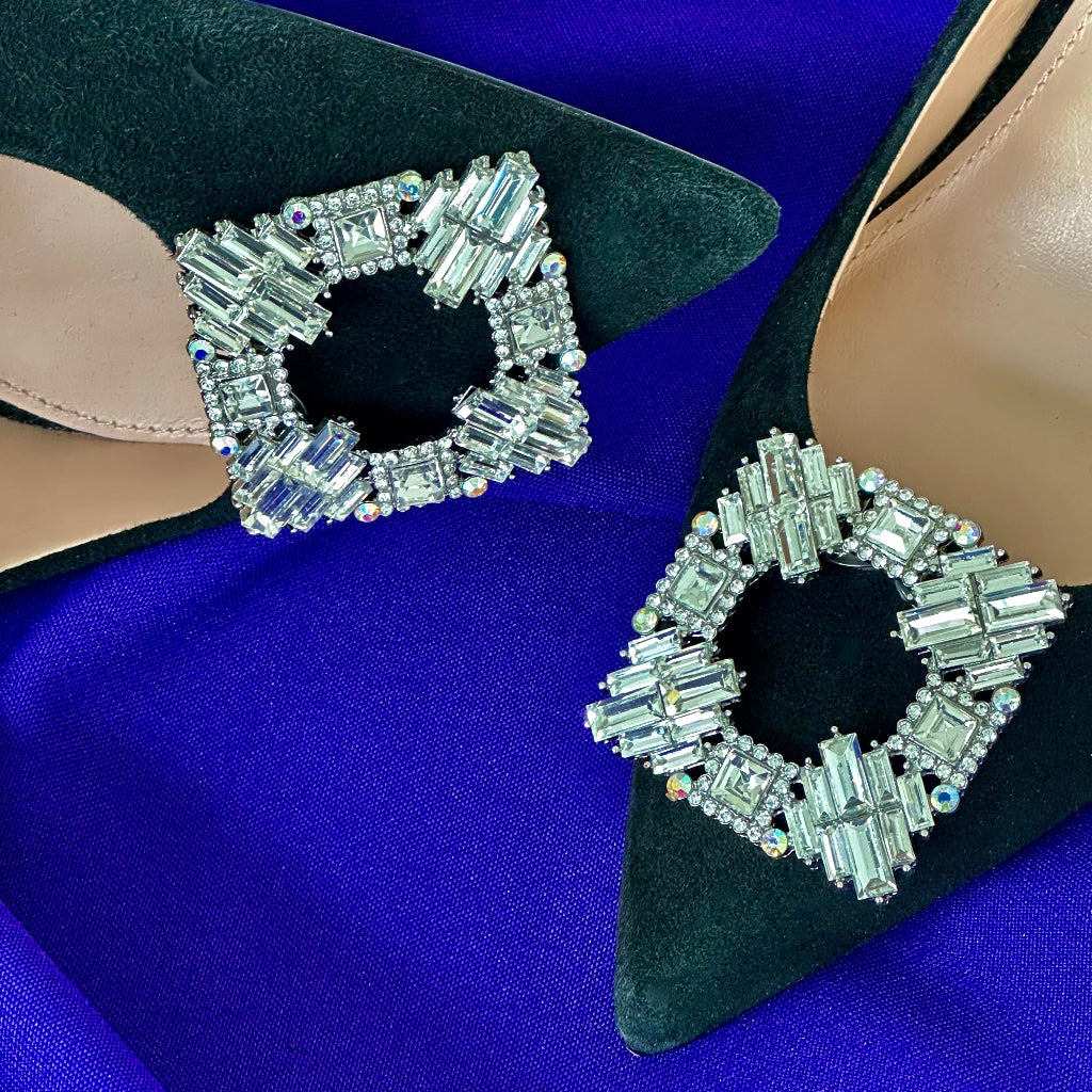 CRYSTAL CLIPS MANHATTAN - Strass Clips für elegante Looks (ein Paar)