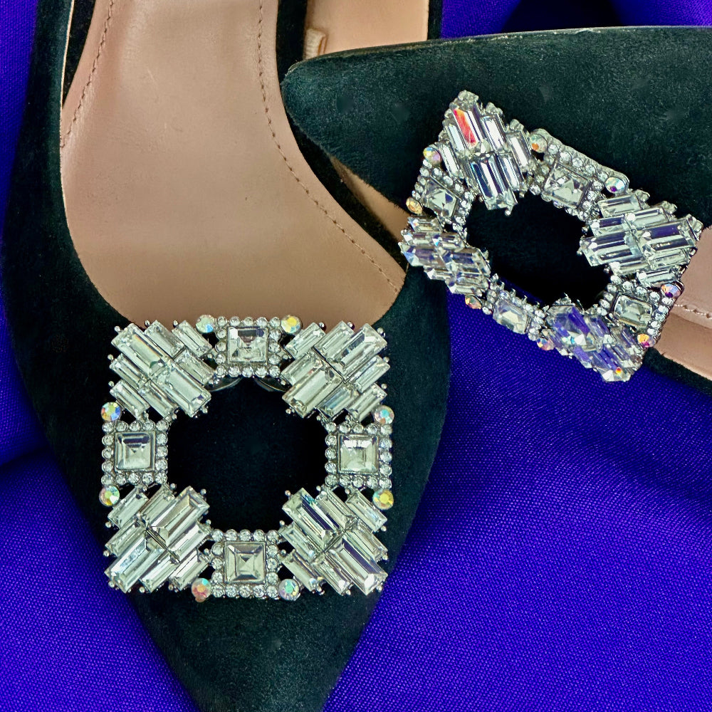 CRYSTAL CLIPS MANHATTAN - Strass Clips für elegante Looks (ein Paar)