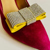 Las Vegas Schuhclips in samtgelb
