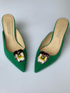 Blüten Schuhclips Aberdeen purpurrot