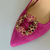 Night Life Schuhclip Sofia auf lila Schuh