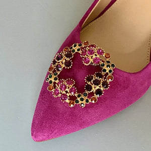 Night Life Schuhclip Sofia auf lila Schuh