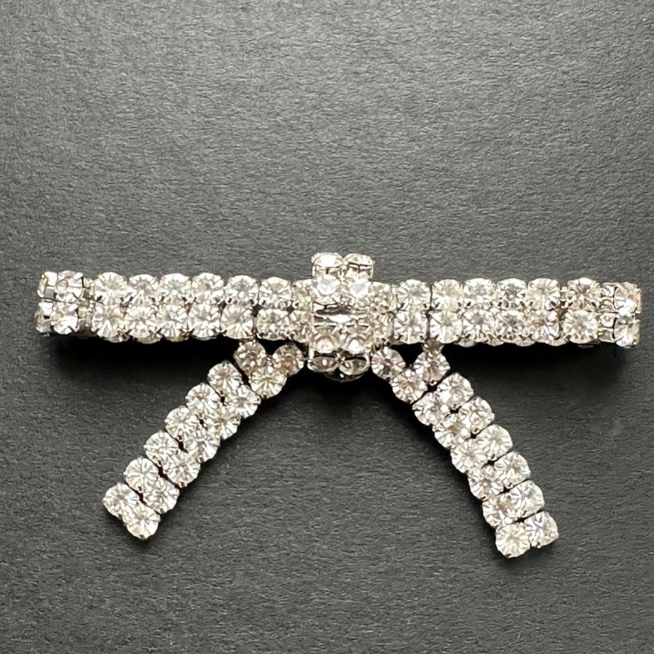 RHINESTONE BOW CLIPS TORONTO (one pair)